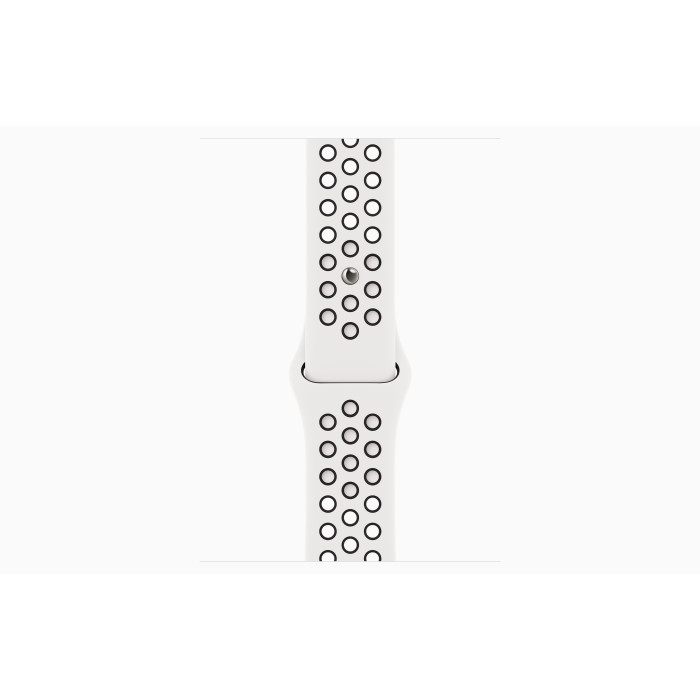 Apple Watch SE2 GPS + Cellular 44mm Starlight Aluminum case with Summit White/Black Nike Sport Band - M/L (MNQE3 + MPH33)
