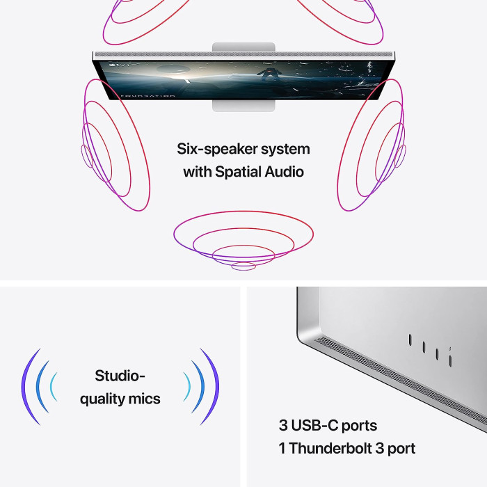 Apple Studio Display with VESA Mount Adapter (Standard Glass) (MMYQ3)