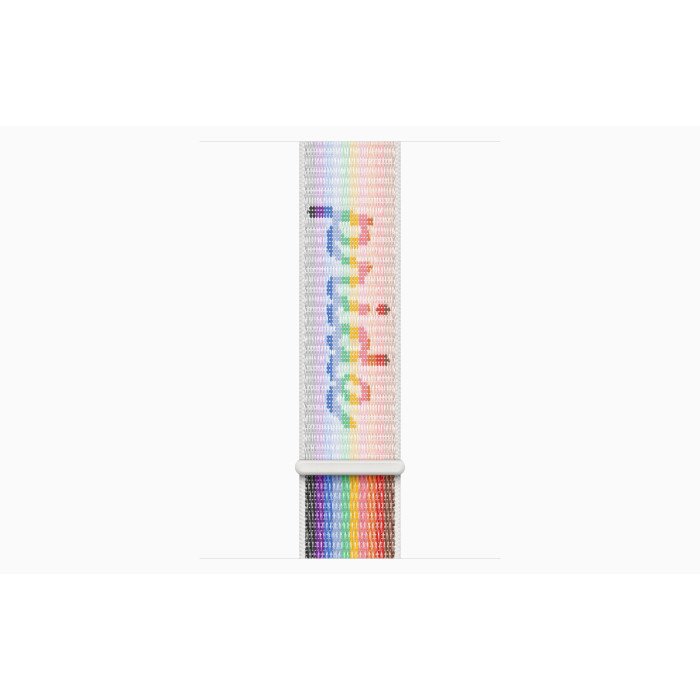 Apple Watch Series 8 GPS + Cellular 45mm Silver Aluminum case with Pride Edition Sport Loop (MP513 + MN6L3)