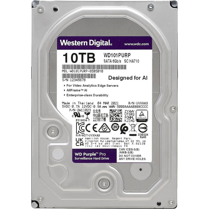Жорсткий диск WD Purple Pro 10 TB (WD101PURP)