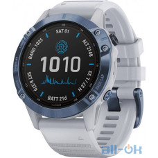 Garmin Fenix 6 Pro Solar Edition Mineral Blue with Whitestone Band (010-02410-19/18)
