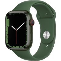 Apple Watch Series 7 GPS + Cellular 45mm Green Aluminum Case with Clover Sport Band (MKJ93)