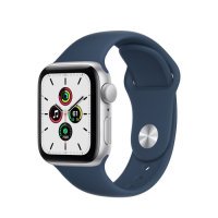 Apple Watch SE GPS + Cellular 40mm Silver Aluminum Case w. Abyss Blue S. Band (MKQL3)