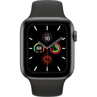 Apple WATCH Series 5 44mm Space Gray GPS Aluminium Case with Black Sport Band (MWVF2) Уценка