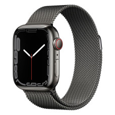 Apple Watch Series 7 GPS + Cellular 45mm Graphite S. Steel Case w. Graphite Milanese Loop (MKJJ3)