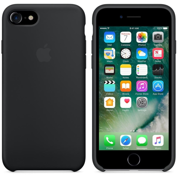 Apple iPhone 7 Silicone Case - Black (MMW82)