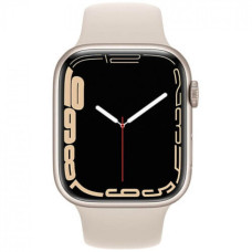 Apple Watch Series 7 GPS + Cellular 41mm Starlight Aluminum Case With Starlight Sport Band (MKH83)
