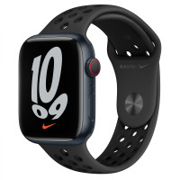Apple Watch Nike Series 7 LTE 41mm Midnight Aluminum Case w. Anth./Black Nike S. Band (MKHM3)
