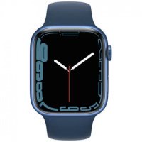Apple Watch Series 7 GPS + Cellular 41mm Blue Aluminum Case w. Abyss Blue S. Band (MKHC3)