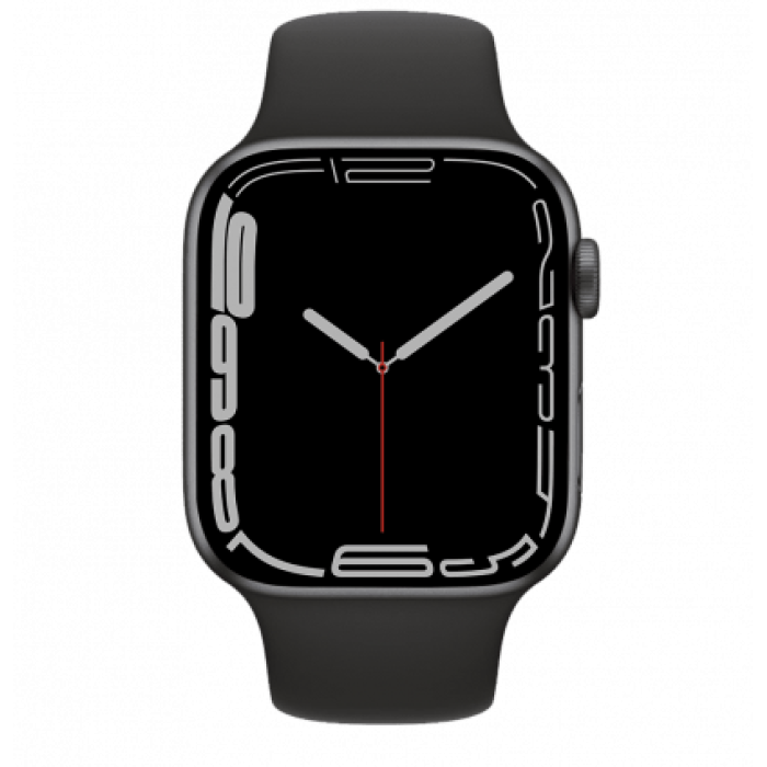 Apple Watch Series 7 GPS 41mm Midnight Aluminum Case With Midnight Sport Band (MKMX3)