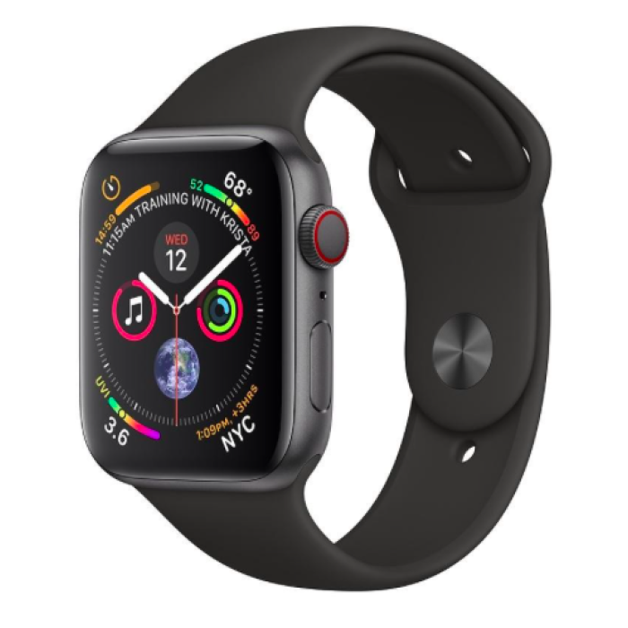 Apple Watch Series 4 GPS + LTE 44mm Gray Alum. w. Black Sport b. Gray Alum. (MTUW2, MTVU2) A, Б/У
