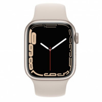 Apple Watch Series 7 GPS 45mm Starlight Aluminum Case With Starlight Sport Band (MKN63)