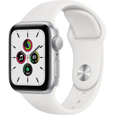 Apple Watch SE GPS 44mm Silver Aluminum Case w. White Sport B. (MYDQ2)