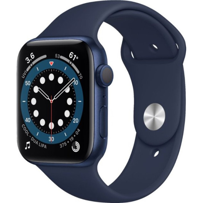 Apple Watch Series 6 GPS 44mm Blue Aluminum Case w. Deep Navy Sport B. (M00J3) Уценка