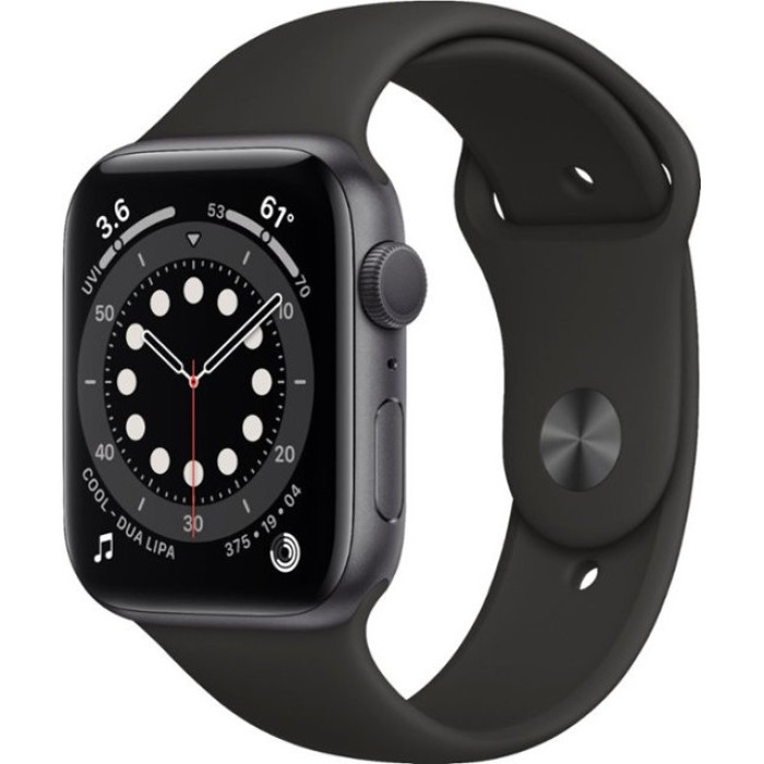 Apple Watch Series 6 GPS 44mm Space Gray Aluminum Case w. Black Sport B. (M00H3) Уценка