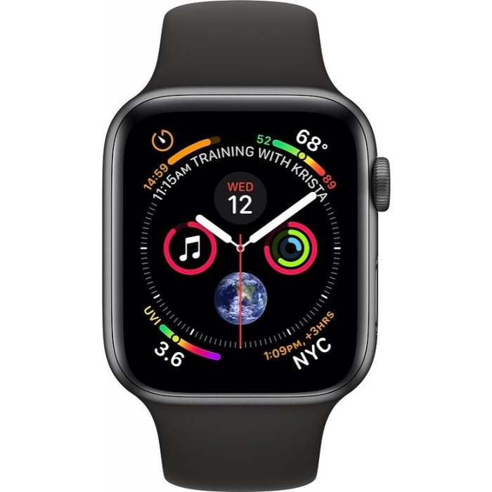 Apple Watch Series 4 GPS + LTE 44mm Gray Alum. w. Black Sport b. Gray Alum. (MTUW2, MTVU2) A, Б/У