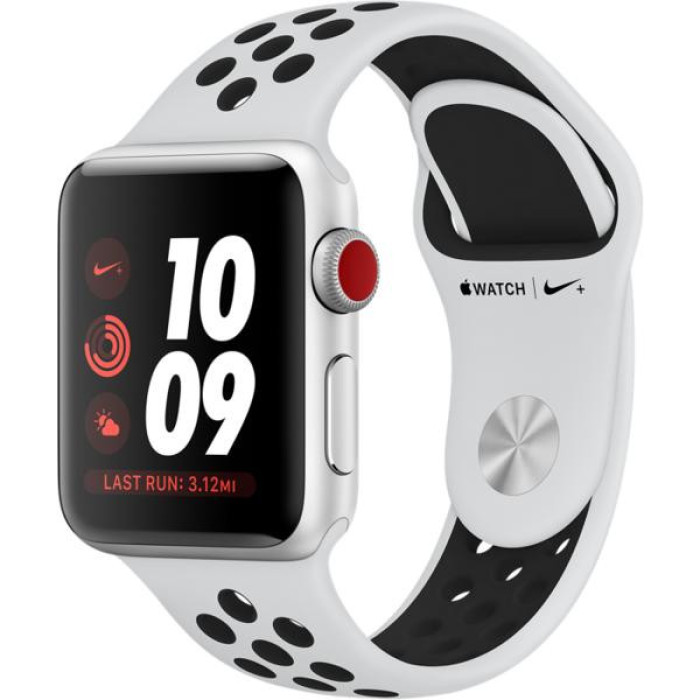 Apple Watch Series 3 Nike+ GPS + Cellular 38mm Silver w. Platinum/Black Nike B. (MQL52) A, Б/У