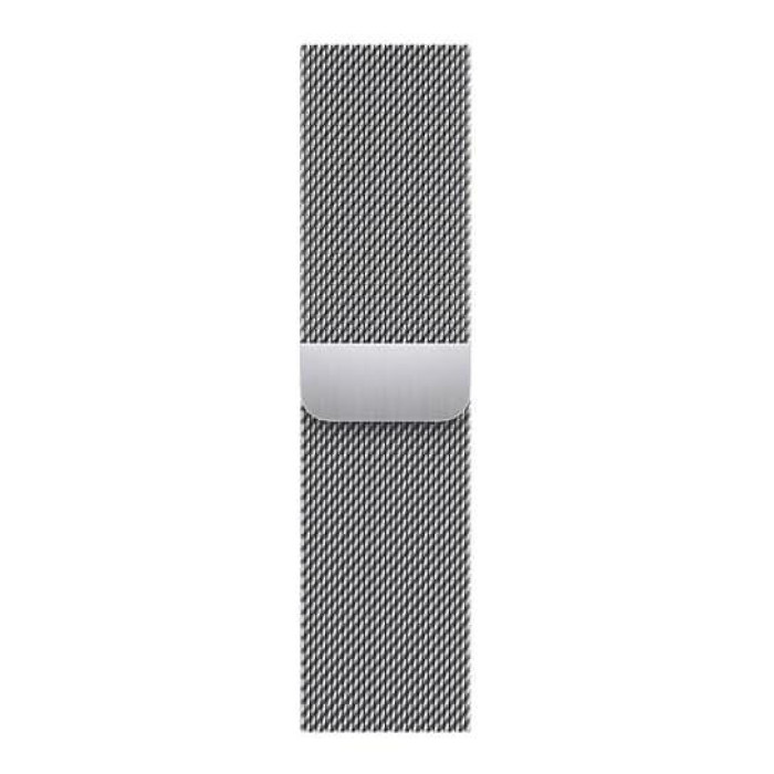 Apple Watch Series 7 GPS + Cellular 45mm Silver Stainless Steel Case with Silver Milanese Loop (MKJE3)