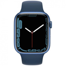 Apple Watch Series 7 GPS + Cellular 41mm Blue Aluminum Case w. Abyss Blue S. Band (MKHC3)