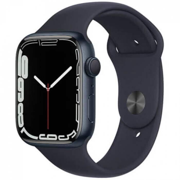 Apple Watch Series 7 GPS 41mm Midnight Aluminum Case With Midnight Sport Band (MKMX3)