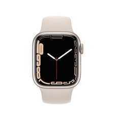 Apple Watch Series 7 GPS 41mm Starlight Aluminum Case With Starlight Sport Band (MKMY3)