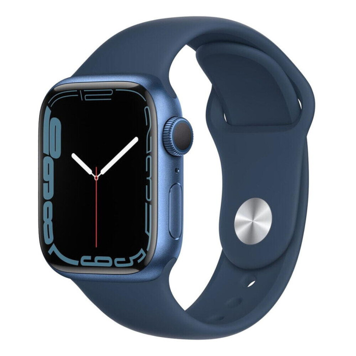 Apple Watch Series 7 GPS 41mm Blue Aluminum Case With Blue Sport Band (MKN13)