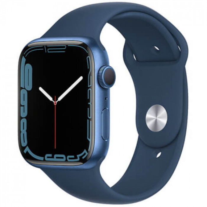 Apple Watch Series 7 GPS 45mm Blue Aluminum Case With Blue Sport Band (MKN83)