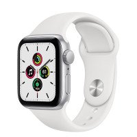 Apple Watch SE GPS 40mm Silver Aluminum Case w. White Sport B. (MYDM2)