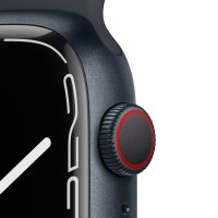 Apple Watch Series 7 GPS + Cellular 45mm Midnight Aluminum Case w. Midnight S. Band (MKJ73)