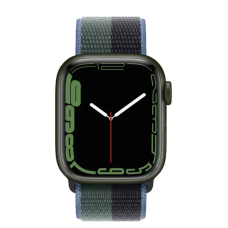 Apple Watch Series 7 45mm Green Aluminum Case with Abyss Blue/Moss Green Sport Loop (MKNR3, ML313)