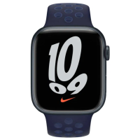 Apple Watch Nike Series 7 GPS, 45mm Midnight Aluminum Case with Midnight Navy/Mystic Navy Nike Sport Band (MKNX3, ML8C3)