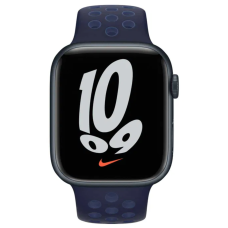 Apple Watch Nike Series 7 GPS, 45mm Midnight Aluminum Case with Midnight Navy/Mystic Navy Nike Sport Band (MKNX3, ML8C3)