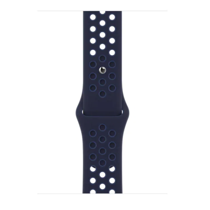 Apple Watch Nike Series 7 GPS, 45mm Midnight Aluminum Case with Midnight Navy/Mystic Navy Nike Sport Band (MKNX3, ML8C3)