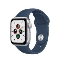 Apple Watch SE GPS + Cellular 40mm Silver Aluminum Case w. Abyss Blue S. Band (MKQL3)