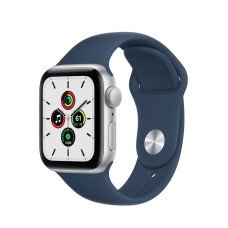 Apple Watch SE GPS + Cellular 40mm Silver Aluminum Case w. Abyss Blue S. Band (MKQL3)