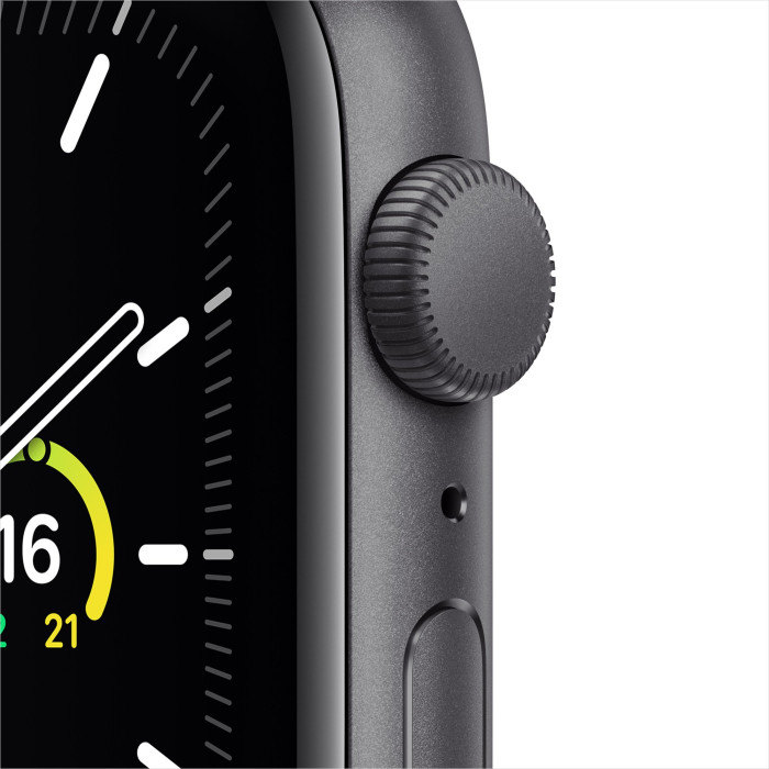 Apple Watch SE GPS 44mm Space Gray Aluminum Case with Midnight Sport Band (MKQ63)