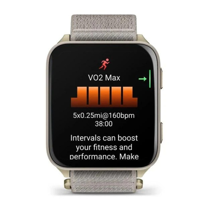 Смарт-годинник Garmin Venu X1 Soft Gold Titanium and French Grey Nylon (010-02980-33/08/09)