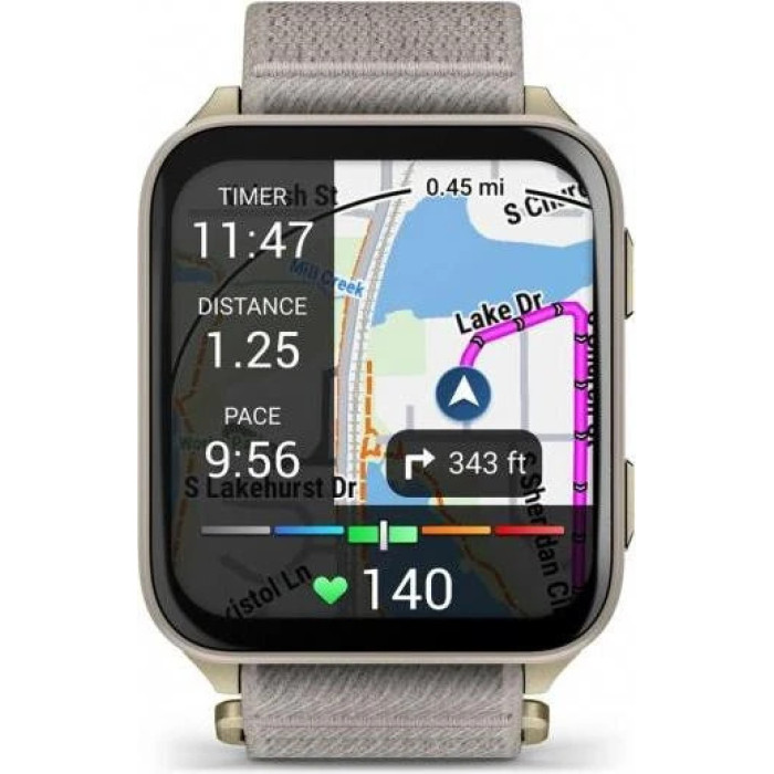 Смарт-годинник Garmin Venu X1 Soft Gold Titanium and French Grey Nylon (010-02980-33/08/09)