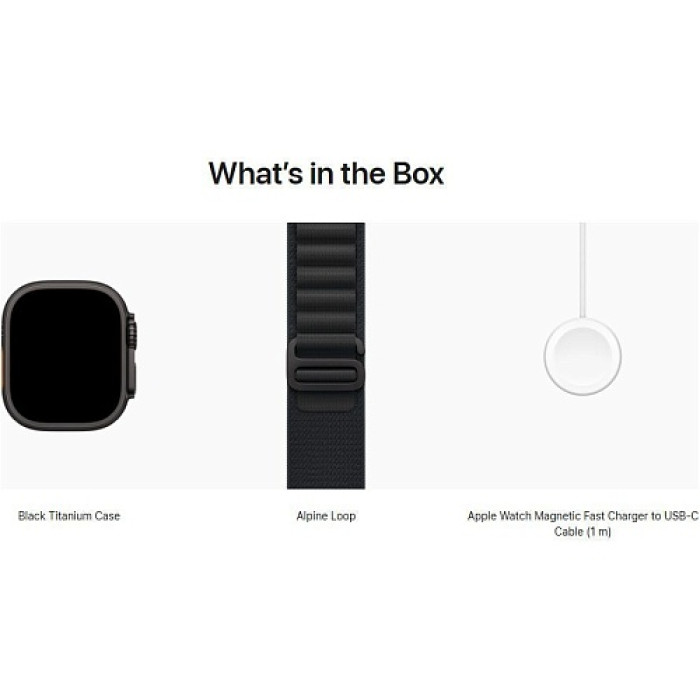 Смарт-годинник Apple Watch Ultra 3 GPS + Cellular 49mm Black Tit. Case w. Black Alpine Loop - Small (MF0Q4)