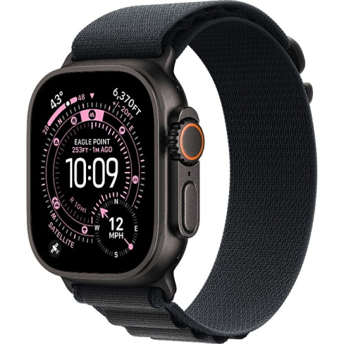 Смарт-годинник Apple Watch Ultra 3 GPS + Cellular 49mm Black Tit. Case w. Black Alpine Loop - Small (MF0Q4)