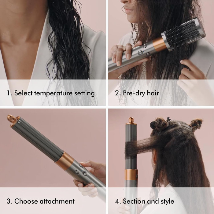 Стайлер Dyson Airwrap Complete Long Nickel/Copper (400718-01) USA + перетворювач напруги