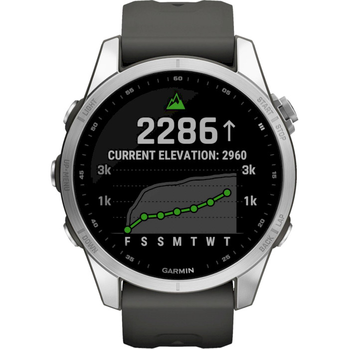 Garmin Fenix 7S Silver with Graphite Band (010-02539-00/01)