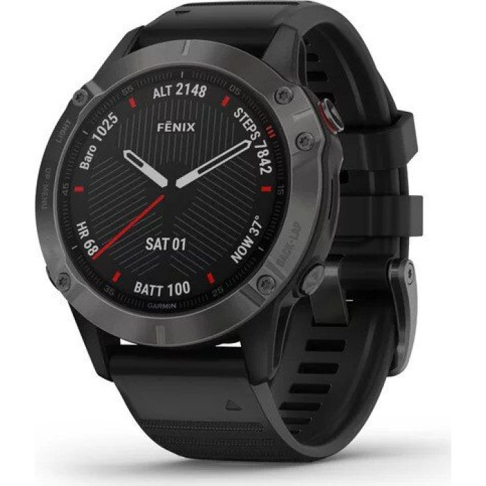 Garmin Fenix 6 Sapphire Сarbon Grey DLC with Black Band (010-02158-10/11)