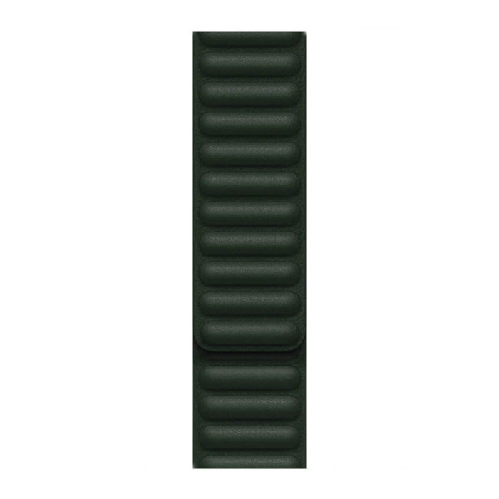 Ремінець Apple Sequoia Green Leather Link S/M (ML7Y3) для Watch 44/45mm