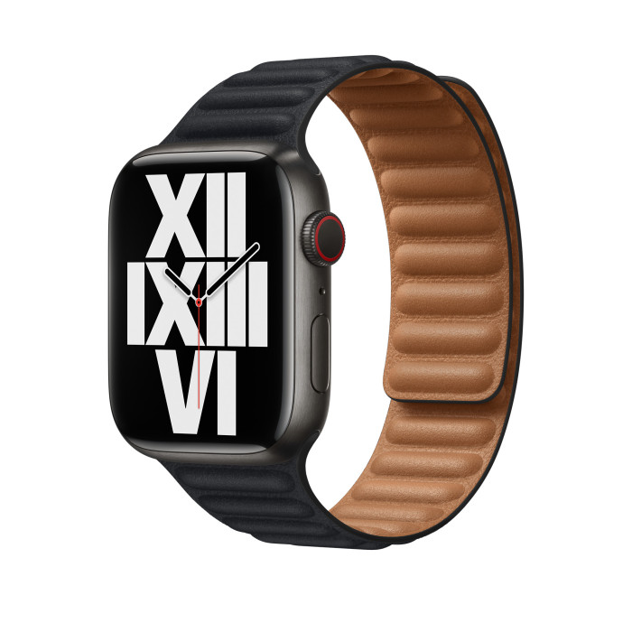 ремінець Apple Midnight Leather Link M/L (ML823) для Watch 44/45mm