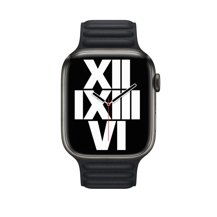 ремінець Apple Midnight Leather Link M/L (ML823) для Watch 44/45mm