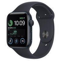 Apple Watch SE 2 GPS 44mm Midnight Aluminum Case with Midnight Sport Band (MNK03)
