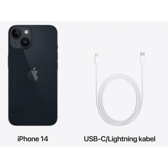 Apple iPhone 14 128GB eSIM Midnight (MPUA3) (НОВИЙ, БЕЗ КОРОБКИ)