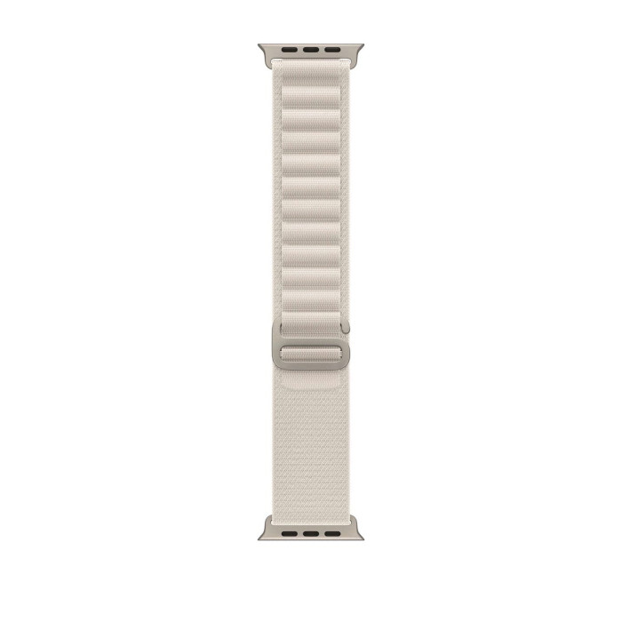 Apple Watch Ultra GPS + Cellular 49mm Titanium Case with Starlight Alpine Loop - Medium (MQF03/MQFR3)