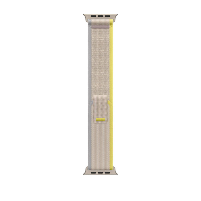 Apple Watch Ultra GPS + Cellular 49mm Titanium Case with Yellow/Beige Trail Loop - S/M (MNHD3/MNHK3)